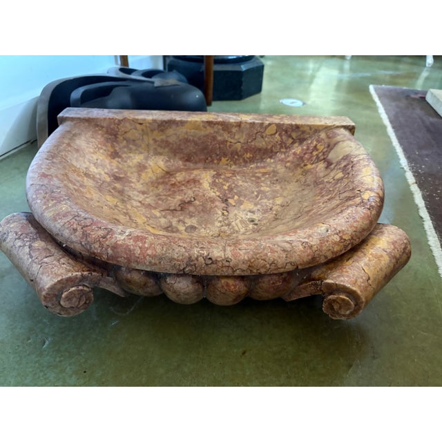 18th Century 18th Century Italian Marble Bowl or Holy Water Font For Sale - Image 5 of 9