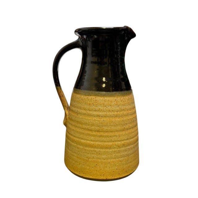 Mid-Century Modern Mid-Century Modern British Studio Pottery Jug with Tenmoku Glaze, 1960s For Sale - Image 3 of 9