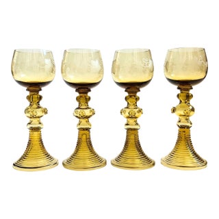 German Roemer Coupe Glasses - Set of 4 For Sale