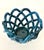 Hand Crafted Cerluean Blue Twisted Pottery Bowl For Sale - Image 9 of 16