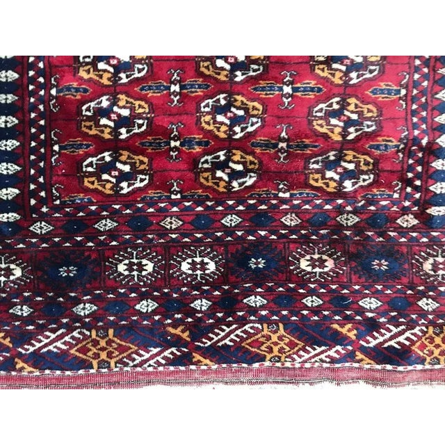 Vintage Fine Boukhara Afghan Rug For Sale - Image 4 of 17