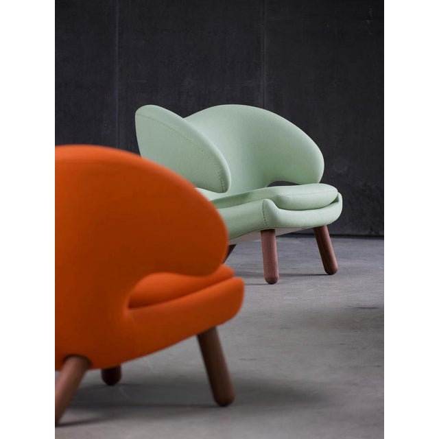Pelican Chair in Wood and Fabric by Finn Juhl for Design M For Sale - Image 11 of 18