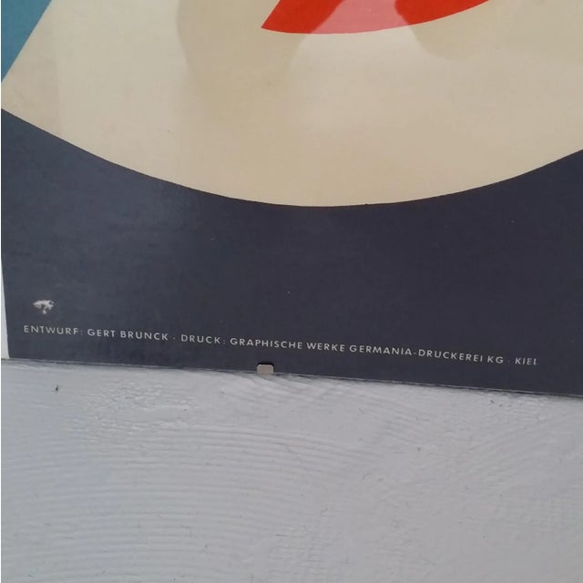Vintage German Poster by Gert Brunck for Graphische Werke Germania Druckerei AG, 1957 For Sale - Image 3 of 7