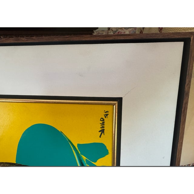 Vibrant paintings by brazilian/japaneser painter Yugo Mabe. 1995. In wooden frames - 1 piece of a set of 4.