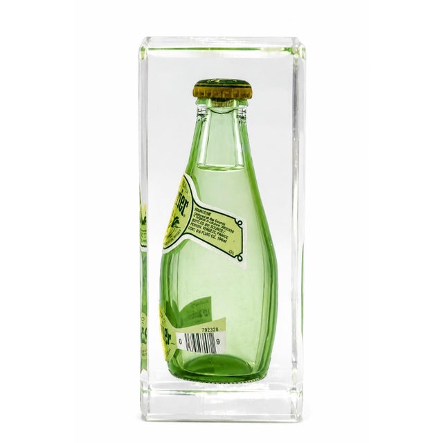 Vintage Perrier Bottle Lucite Paperweight Desk Display Decor For Sale - Image 12 of 14