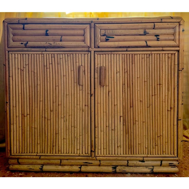 Wood Shanghai Model Sideboard in Bamboo from Vivai Del Sud, Italy, 1970s For Sale - Image 7 of 7