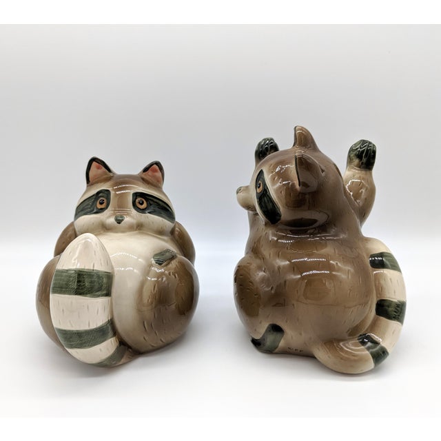 1980's Vintage Fitz and Floyd Raccoon Bookends a Pair Chairish