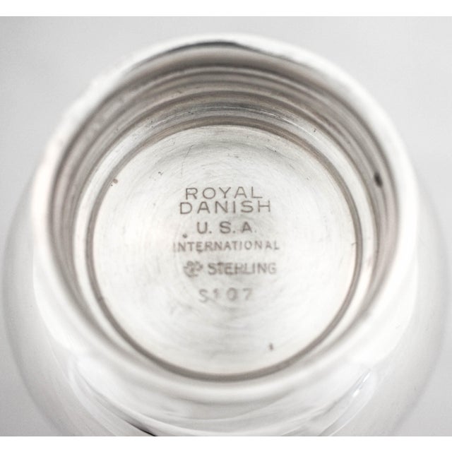 1940 International Silver Royal Danish Sterling Silver Salt Shakers - A Pair For Sale In New York - Image 6 of 6