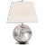 Comtesse Medium Globe Table Lamp in Polished Nickel with Linen Shade Designer: Paloma Contreras Height: 27" Shade Detail:...