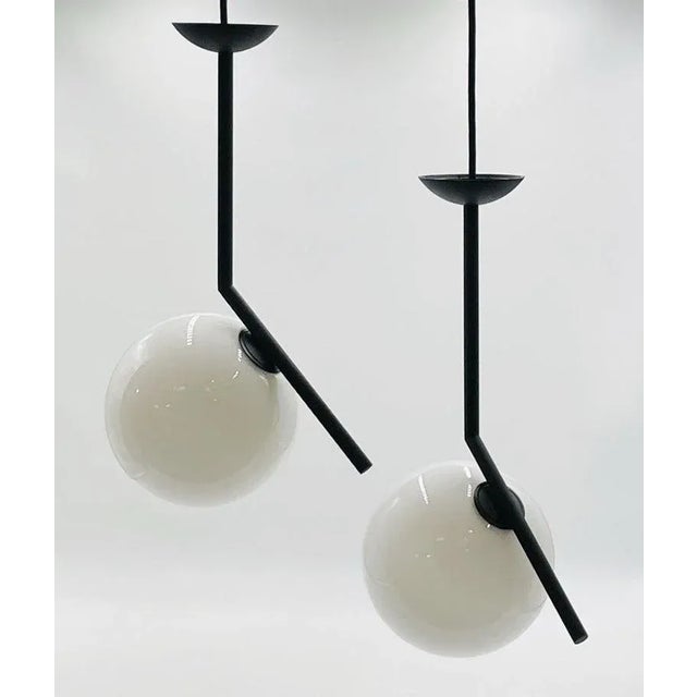 Modern Pair of Contemporary Ic S Pendant Lights by Michael Anastassiades for Flos For Sale - Image 3 of 13