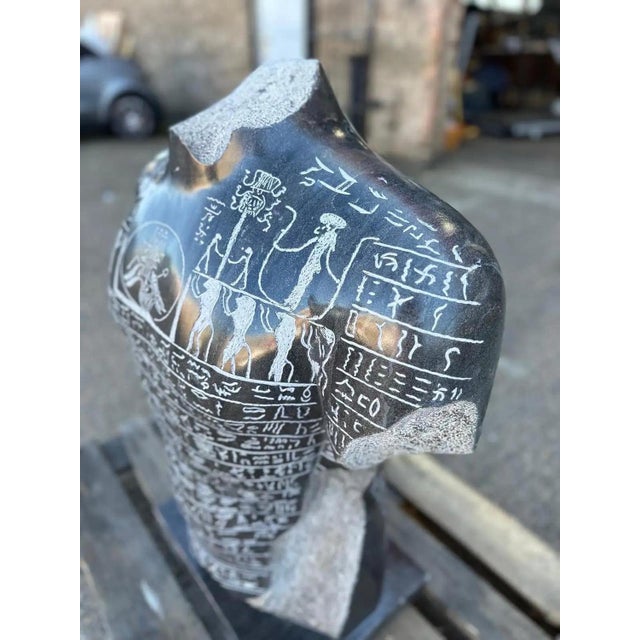 Egyptian Marble Bust Sculpture For Sale - Image 14 of 15