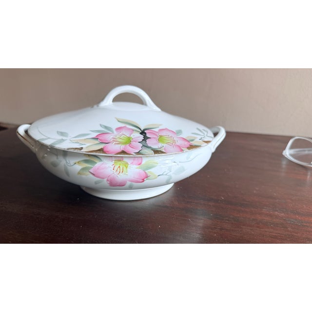 Antique, Early 20th Century Noritake Japan Azalea Porcelain Tureen With Lid For Sale - Image 11 of 13