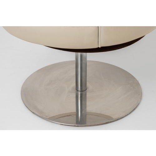 Metal Cidonio Swivel Chairs in Leather and Metal by Antonio Astori for Chide, 1970s, Set of 4 For Sale - Image 7 of 9