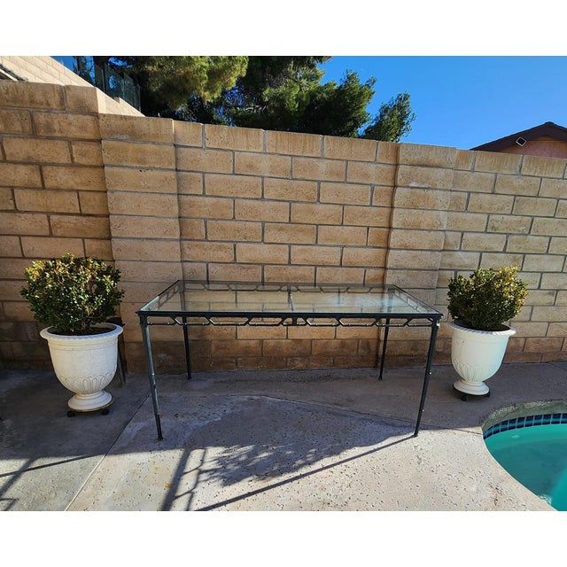 Brown Jordan Vintage Calcutta Rectangular Table & Dining Chair- Set of 7 Attributed to Brown Jordan For Sale - Image 4 of 18