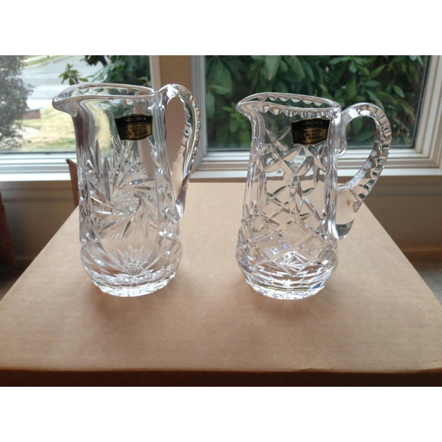 Polonia Lead Crystal Pitcher A Pair Chairish