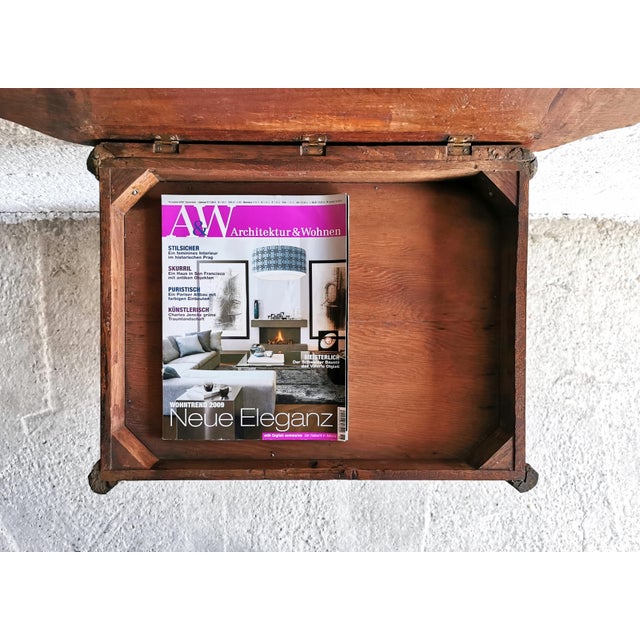 Wood Antique Console Table with Drawer, Belgium, 1900s For Sale - Image 7 of 13