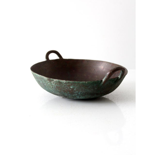 Farmhouse Antique Copper Pan For Sale - Image 3 of 11