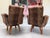 Late 20th Century Studio Craft Swivel Armchairs With Sculptural Wood Base by Peter Holzman, Set of Four For Sale - Image 4 of 12