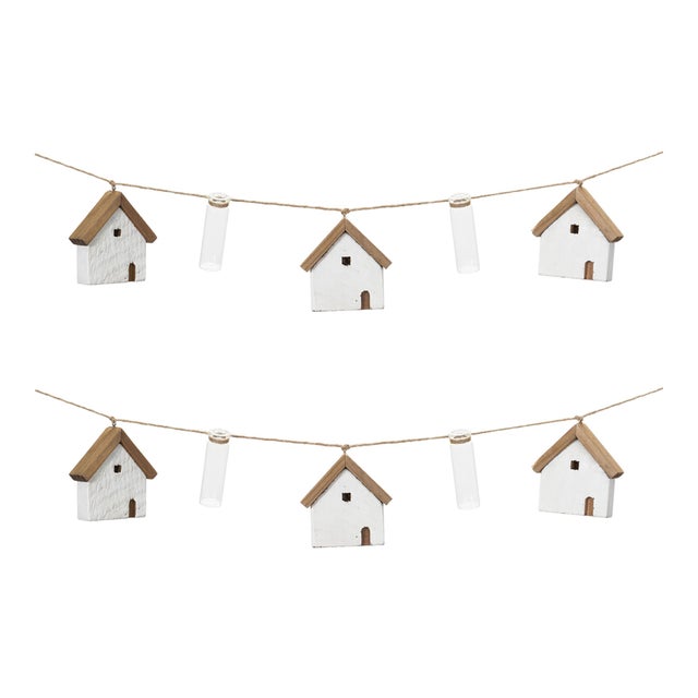 Modern House and Tube Vase String Garland (Set of 2) For Sale - Image 3 of 3
