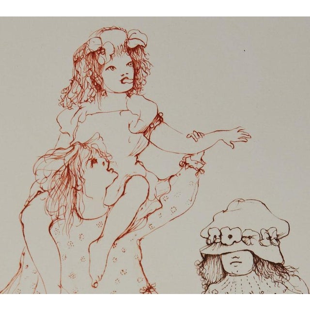 Léonor FINI (1908-1996) I stick my tongue out at you Original color engraving Signed in pencil On Vellum 38 x 56 cm (c. 15...