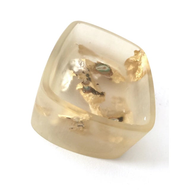 1990s Martha Sturdy Suspended Gold and Resin Soap Dish For Sale In Portland, ME - Image 6 of 10