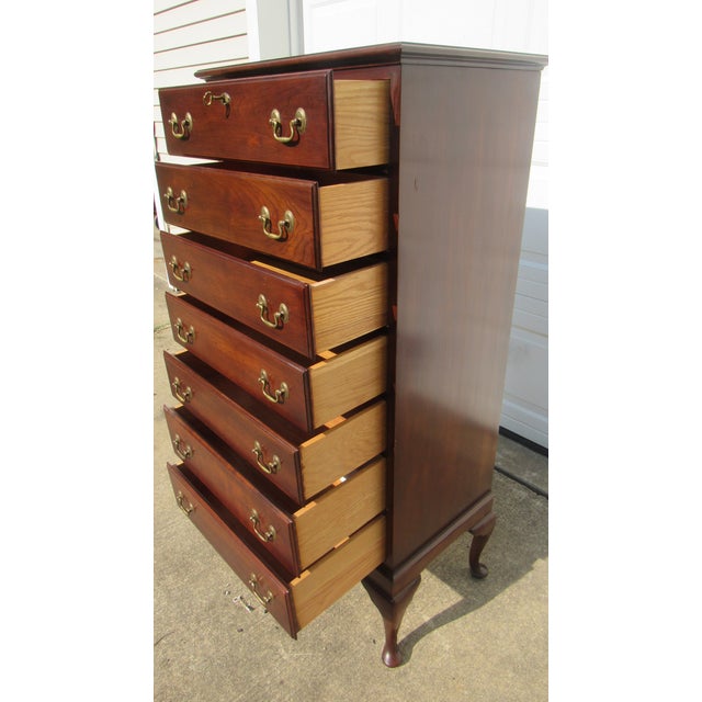 Wood 1980s Statton Lingerie Chest of Drawers Cherry Designer For Sale - Image 7 of 9