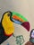 Folk Art 1950s Colorful Textile Wall Art With Toucan Bird From Costa Rica For Sale - Image 3 of 7