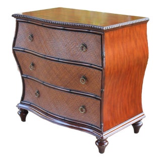 Ethan Allen Faux Bamboo and Rattan Chest of Drawers For Sale