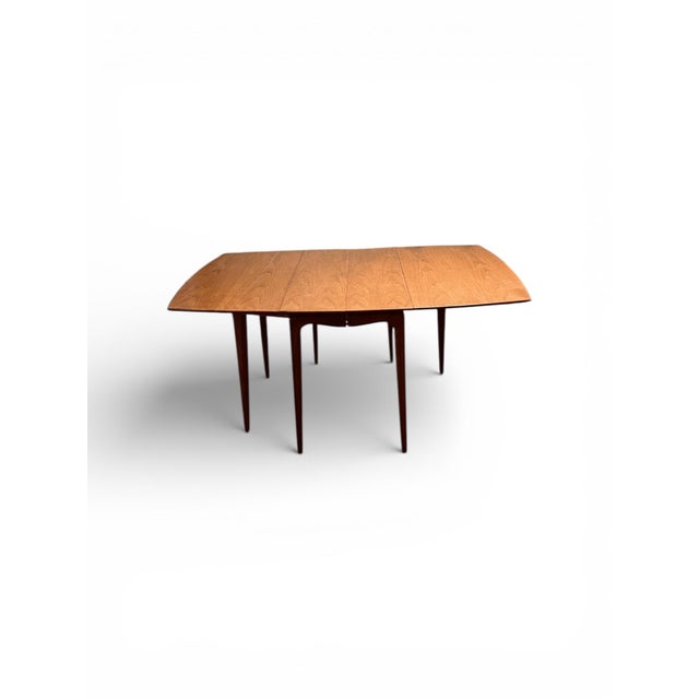 1950s Mid-Century Modern Walnut Drop-Leaf Extension Dining Table For Sale - Image 17 of 18