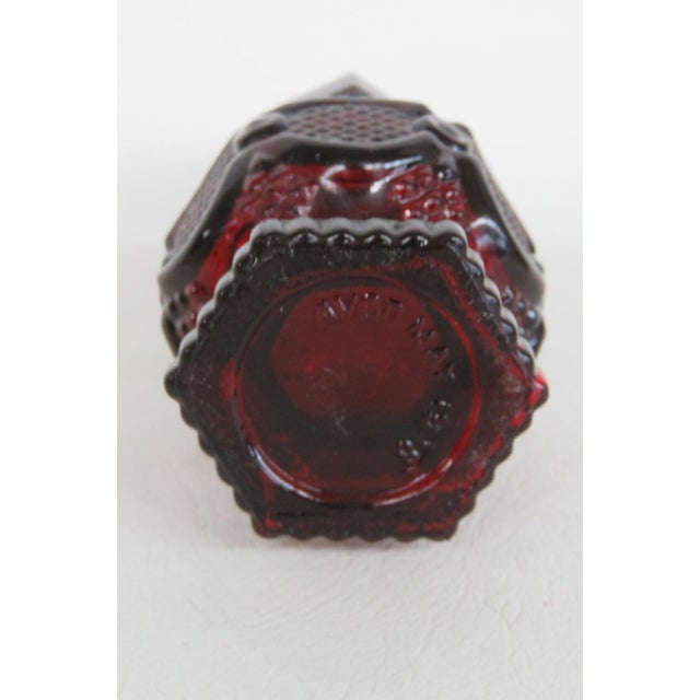 Ruby Red Avon 1876 Cape Cod Collection Ruby Red Glass Salt or Pepper Shaker Single For Sale - Image 8 of 9