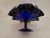 1940s Vintage Morocan Cobalt Blue Glass Pedestal Compote For Sale - Image 5 of 13