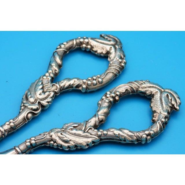 Antique Sterling Silver German Krusius Brothers Grape Shears Scissors