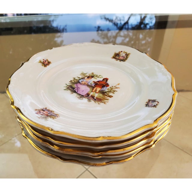 Mid 20th Century Porcelain - c.t. Tielsch Walbrzych (Poland) - 5 Plates For Sale In Miami - Image 6 of 12