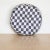 Textile Blue Checkered Circle Pillow For Sale - Image 7 of 7