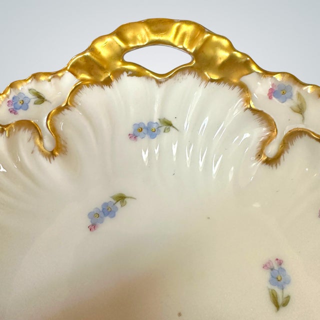 Ceramic French Porcelain Serving Platter, Higgins & Seiter (Retailer), 16", Ca 1900 For Sale - Image 7 of 12