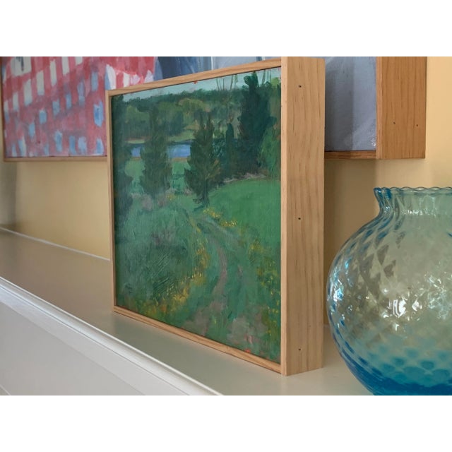 Stephen Remick “Buttercup Lined Path" Contemporary Plein Air Acrylic Painting by Stephen Remick For Sale - Image 4 of 9