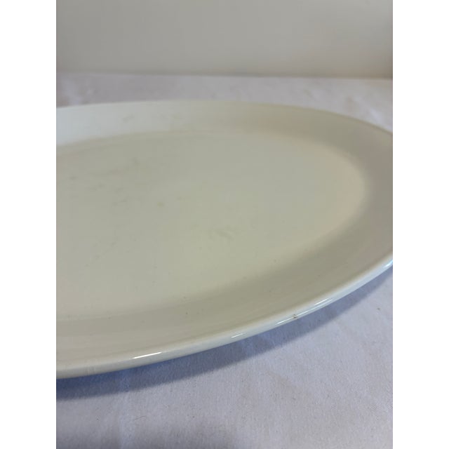 Farmhouse Vintage Johnson Brothers White Ironstone Serving Platter, England For Sale - Image 3 of 7