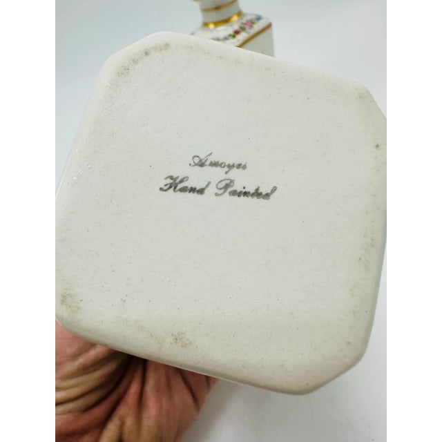 1980s Hand Painted Bottles, a Pair For Sale - Image 5 of 8