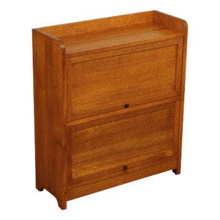 Stickley Mission Collection Oak Barrister Bookcase For Sale