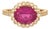 Pink Tourmaline Diamond Ring Sz 7 Estate 18k Yellow Gold Oval Cut Jewelry For Sale
