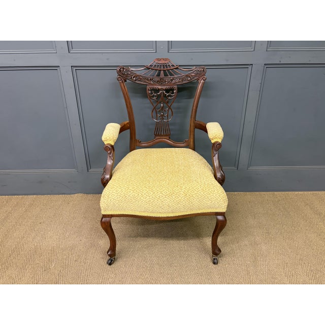 Victorian Mahogany Salon Suite, 1890, Set of 7 For Sale - Image 17 of 18