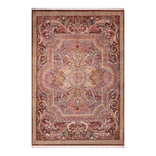 Art Nouveau Firdous Pak-Persian Brown/Brown Wool Rug - 9'1'' X 12'2'' For Sale