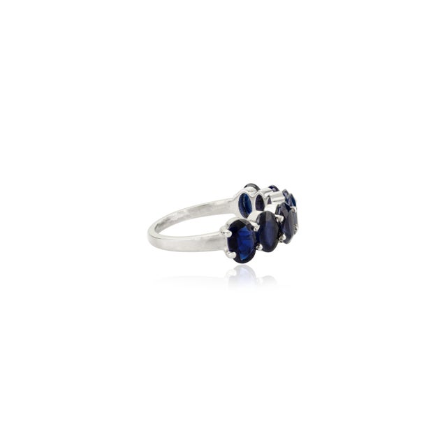 Not Yet Made - Made To Order Modern Heirloom Blue Sapphire 14k Gold Gemstone Ring Size 6 For Sale - Image 5 of 12