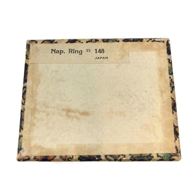 Art Deco 1920s Noritake Morimura Japanese Lusterware Set of 2 French Flapper Napkin Holders in Original Gift Box For Sale - Image 11 of 11