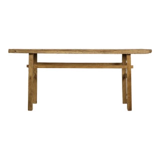 Matthew Izzo Home Large Reclaimed Solid Wood Village Console For Sale