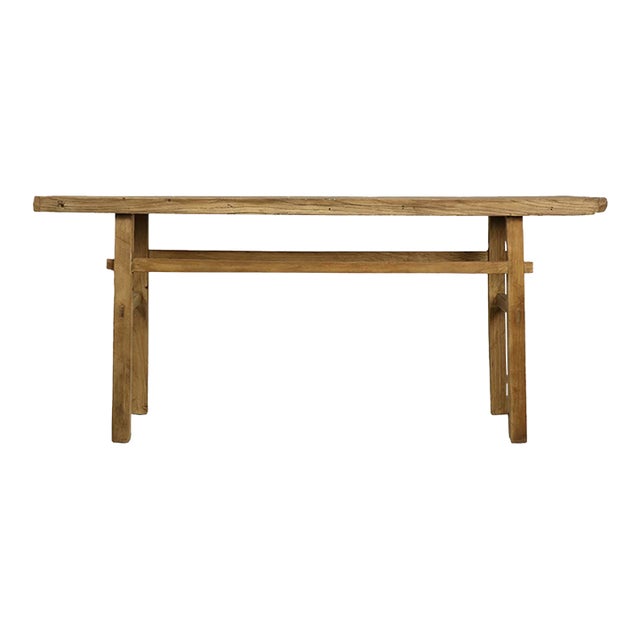 Matthew Izzo Home Large Reclaimed Solid Wood Village Console For Sale