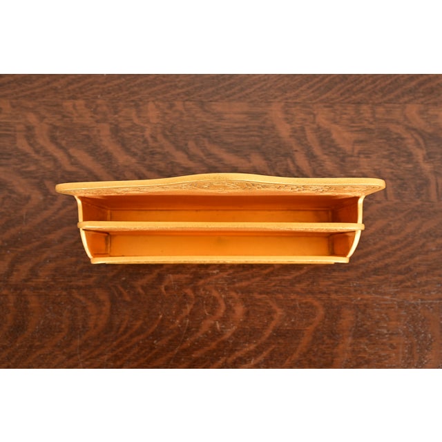 Early 20th Century Tiffany Studios New York Zodiac Pattern Bronze Doré Letter Rack For Sale - Image 5 of 14