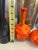 Pair of Vintage Orange Ceramic Vases For Sale In Atlanta - Image 6 of 9
