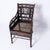Chinese Export Bamboo and Rattan Pair of Chairs and Stand For Sale - Image 9 of 15