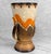 Mid-Century Art Deco Czech Pottery Orange Brown Mountain Glazed Vase For Sale - Image 4 of 9